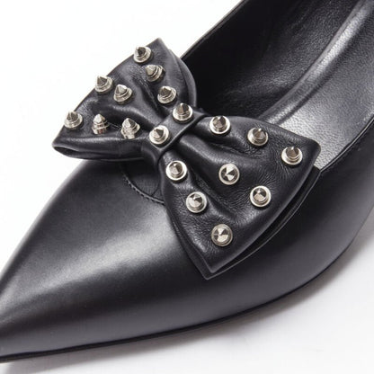 Women's Saint Laurent Studded Bow Pointed Pumps