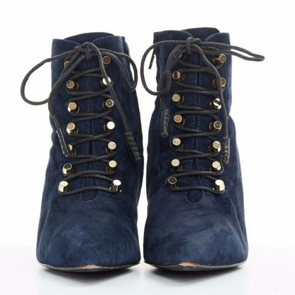 Women's Balenciaga Suede Stud Lace Up Bootie