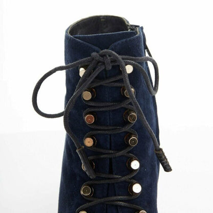Women's Balenciaga Suede Stud Lace Up Bootie