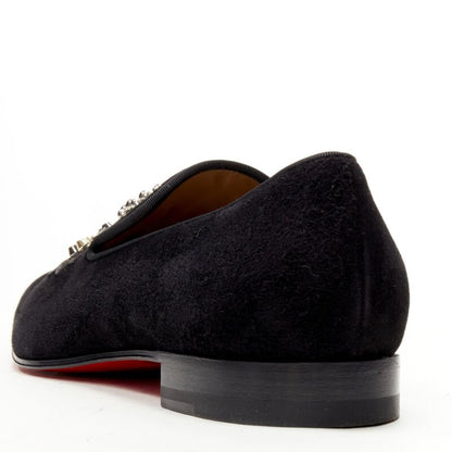 Men's Christian Louboutin Suede Studded Loafers