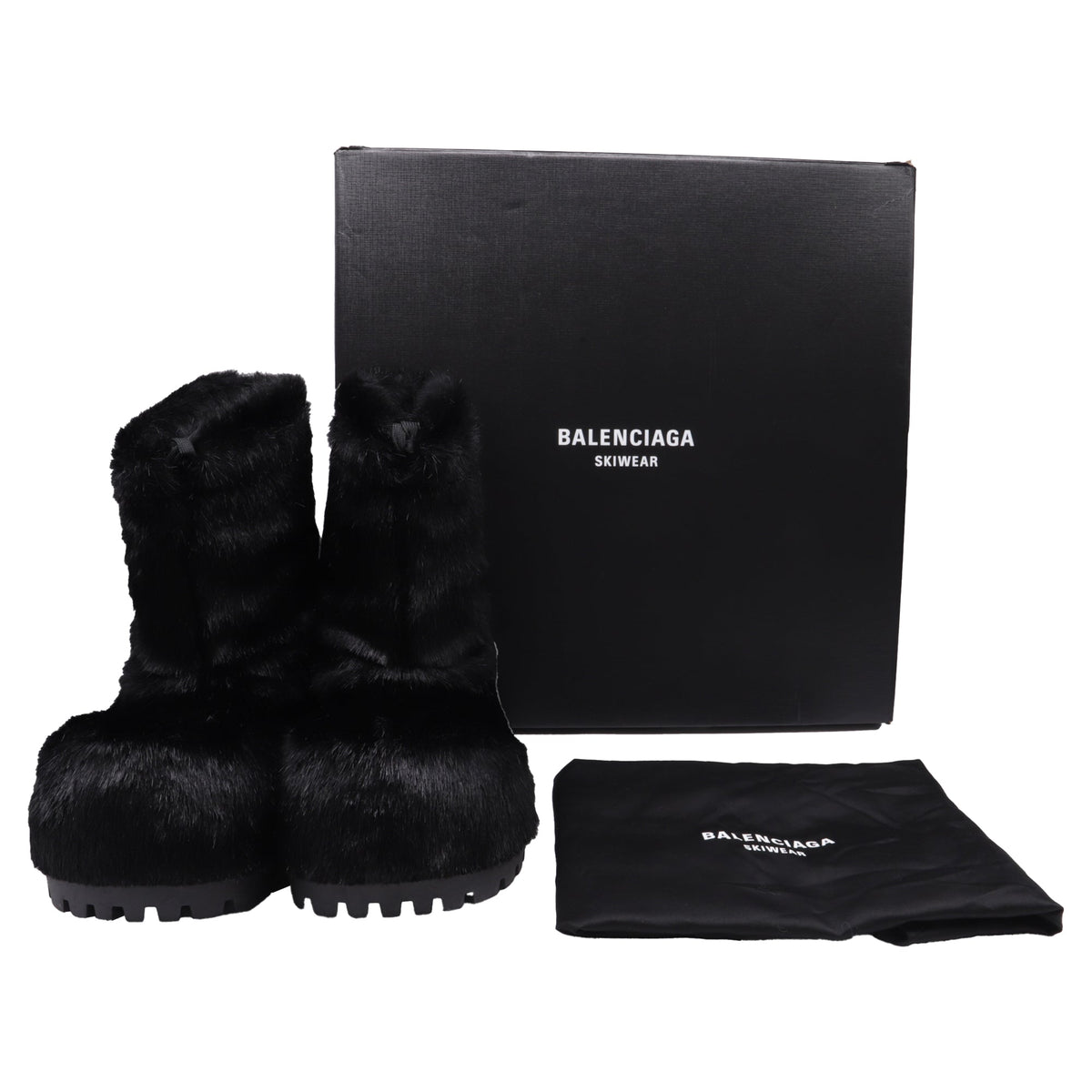 Men's Balenciaga Alaska Low Boots in Black Synthetic