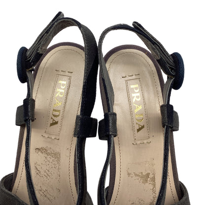 Women's Prada Platform Sandals in Multicolor Canvas