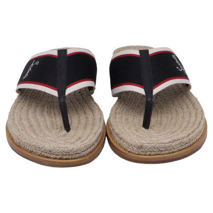Men's  Christian Louboutin Hot Flip Slides in Multicolor Jute