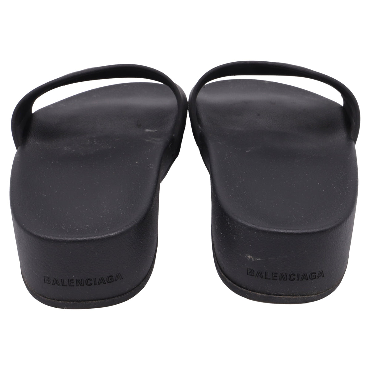 Women's Balenciaga BB Pool Clogs in Black Rubber