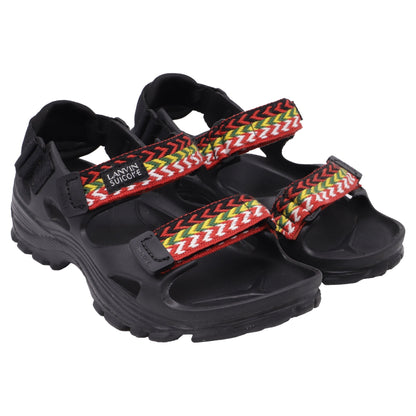 Women's Lanvin x Suicoke Wake Curb Sandals in Black Rubber