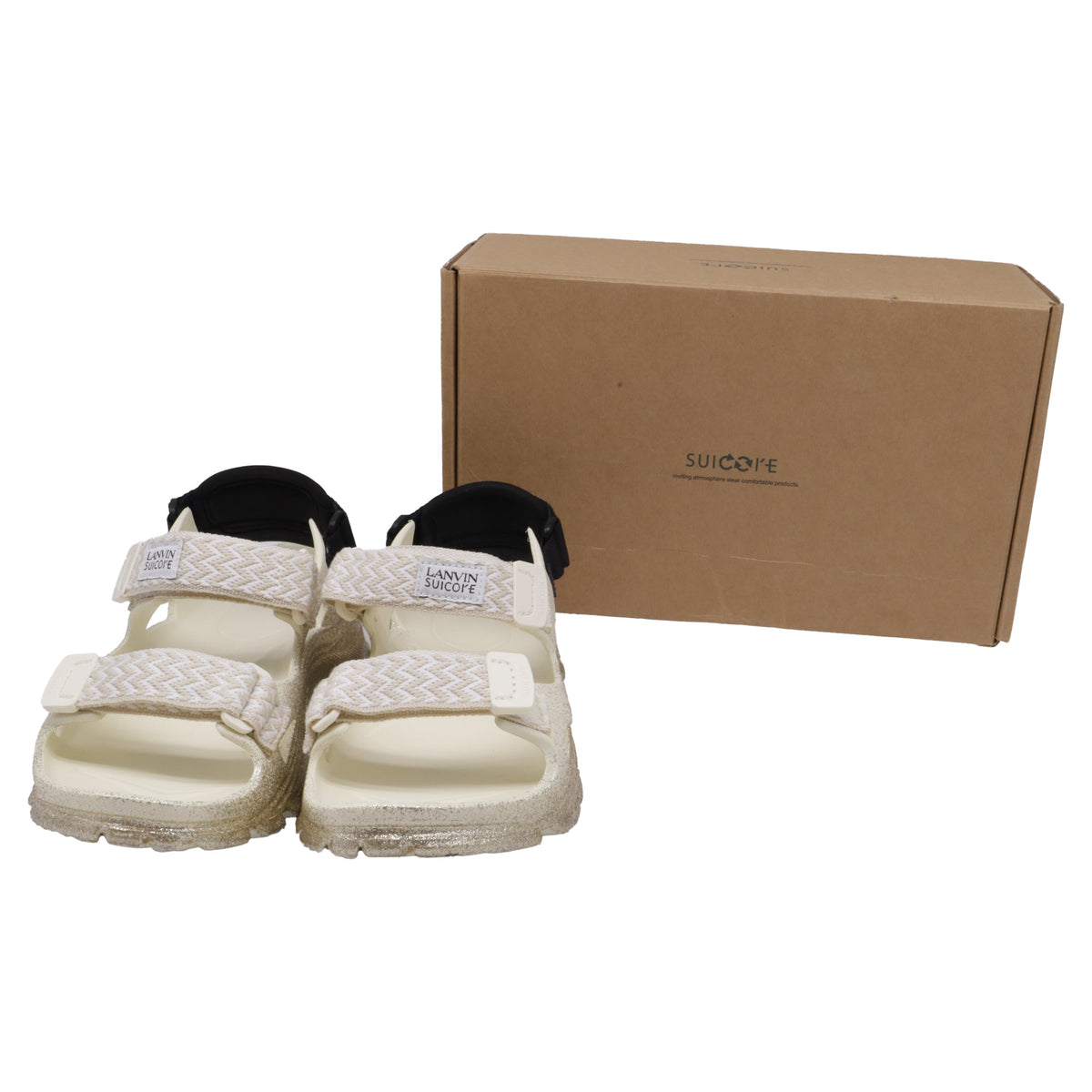Women's Suicoke x Lanvin Wake Curb LNV Sandals in White Rubber