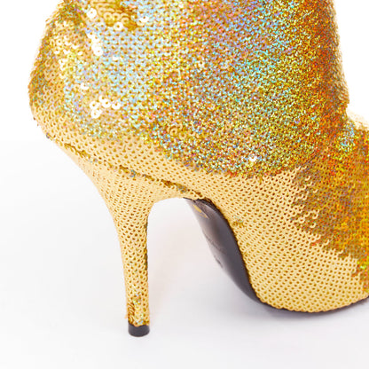 Women's Balenciaga Demna Knife sequins point toe sock boots