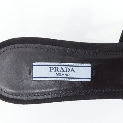 Women's Prada crystal rhinestone strappy open toe sandal