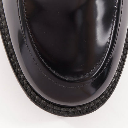 Women's Chanel Heart CC leather quilted platform penny loafers