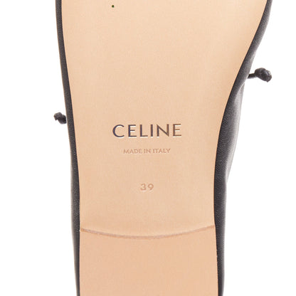 Women's Celine Lise Triomphe Richelieu leather flat oxfords