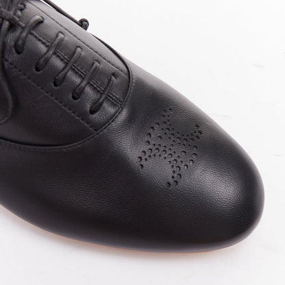 Women's Celine Lise Triomphe Richelieu leather flat oxfords