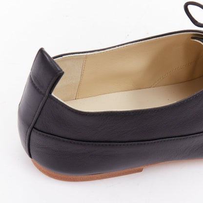 Women's Celine Lise Triomphe Richelieu leather flat oxfords