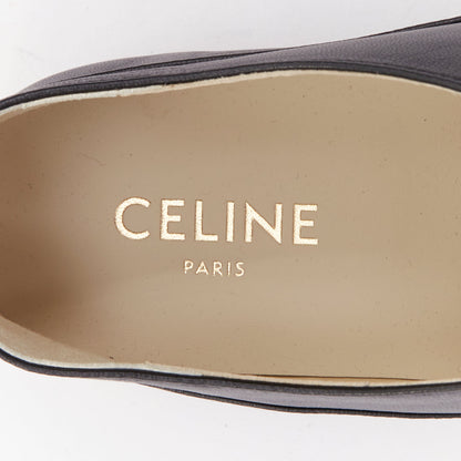 Women's Celine Lise Triomphe Richelieu leather flat oxfords