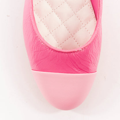 Women's Chanel crinkled leather ankle chain CC charm flats