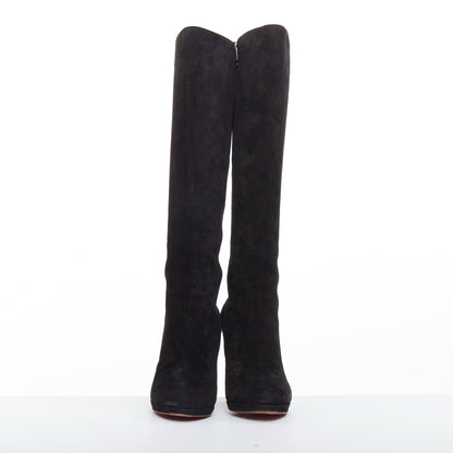 Women's Christian Louboutin veau velour suede platform boots
