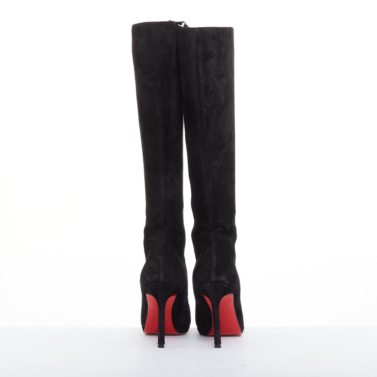 Women's Christian Louboutin veau velour suede platform boots