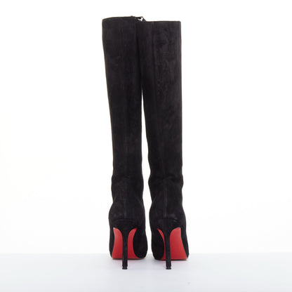 Women's Christian Louboutin veau velour suede platform boots