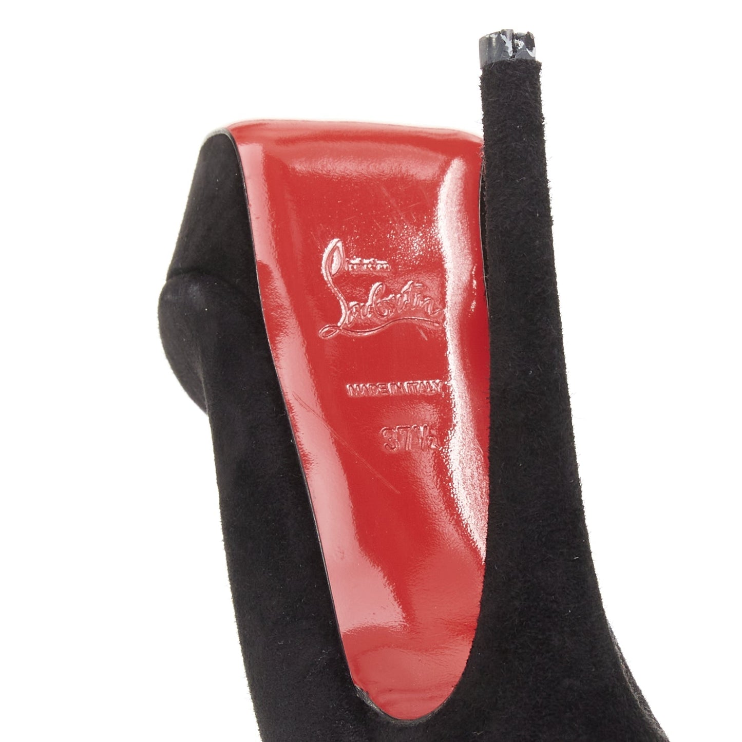 Women's Christian Louboutin suede over knee platform boots