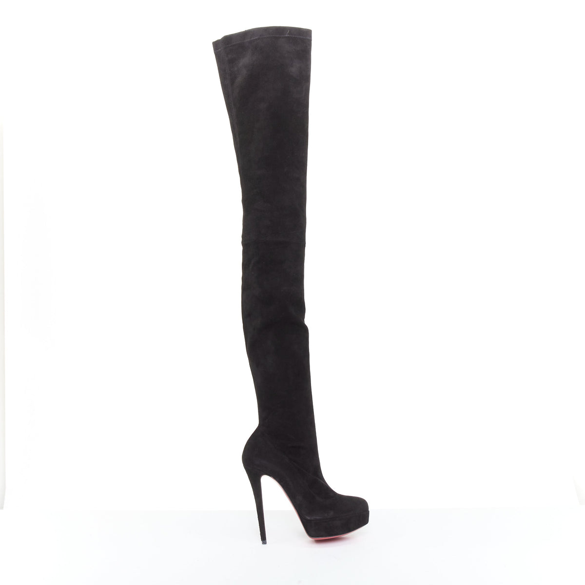 Women's Christian Louboutin suede over knee platform boots