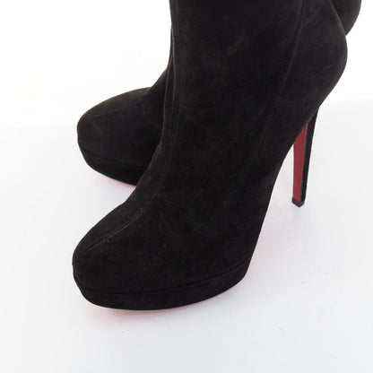 Women's Christian Louboutin suede over knee platform boots