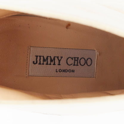 Women's Jimmy Choo satin lace trim point toes heel ankle booties