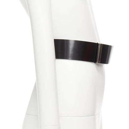 Dior minimal logo metal bar smooth calfskin wide belt