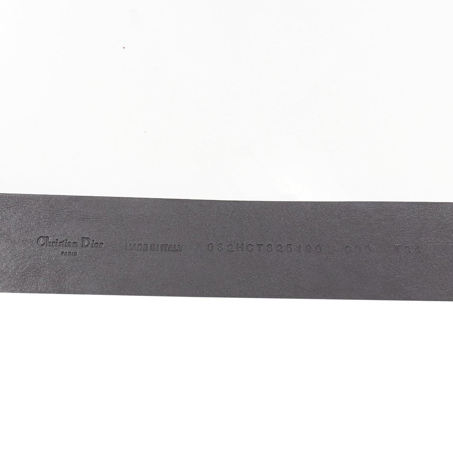 Dior minimal logo metal bar smooth calfskin wide belt