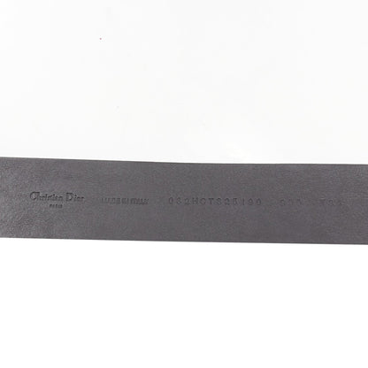 Dior minimal logo metal bar smooth calfskin wide belt