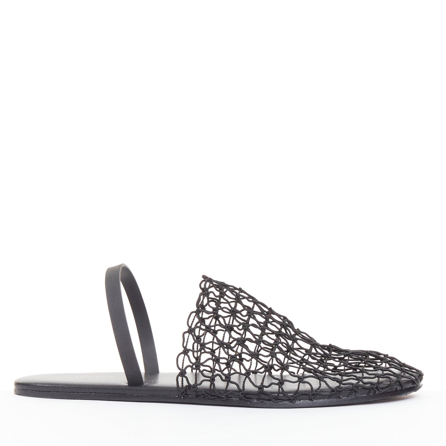 Women's The Row Macrame Net fabric mesh slingback flat shoes