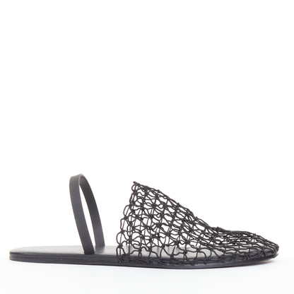 Women's The Row Macrame Net fabric mesh slingback flat shoes