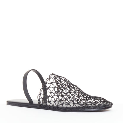Women's The Row Macrame Net fabric mesh slingback flat shoes