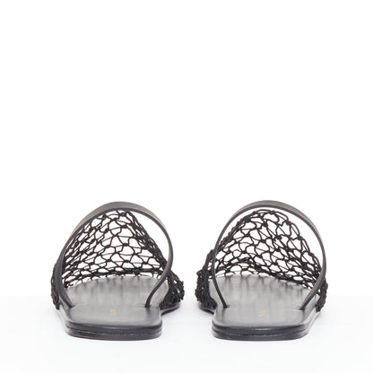 Women's The Row Macrame Net fabric mesh slingback flat shoes