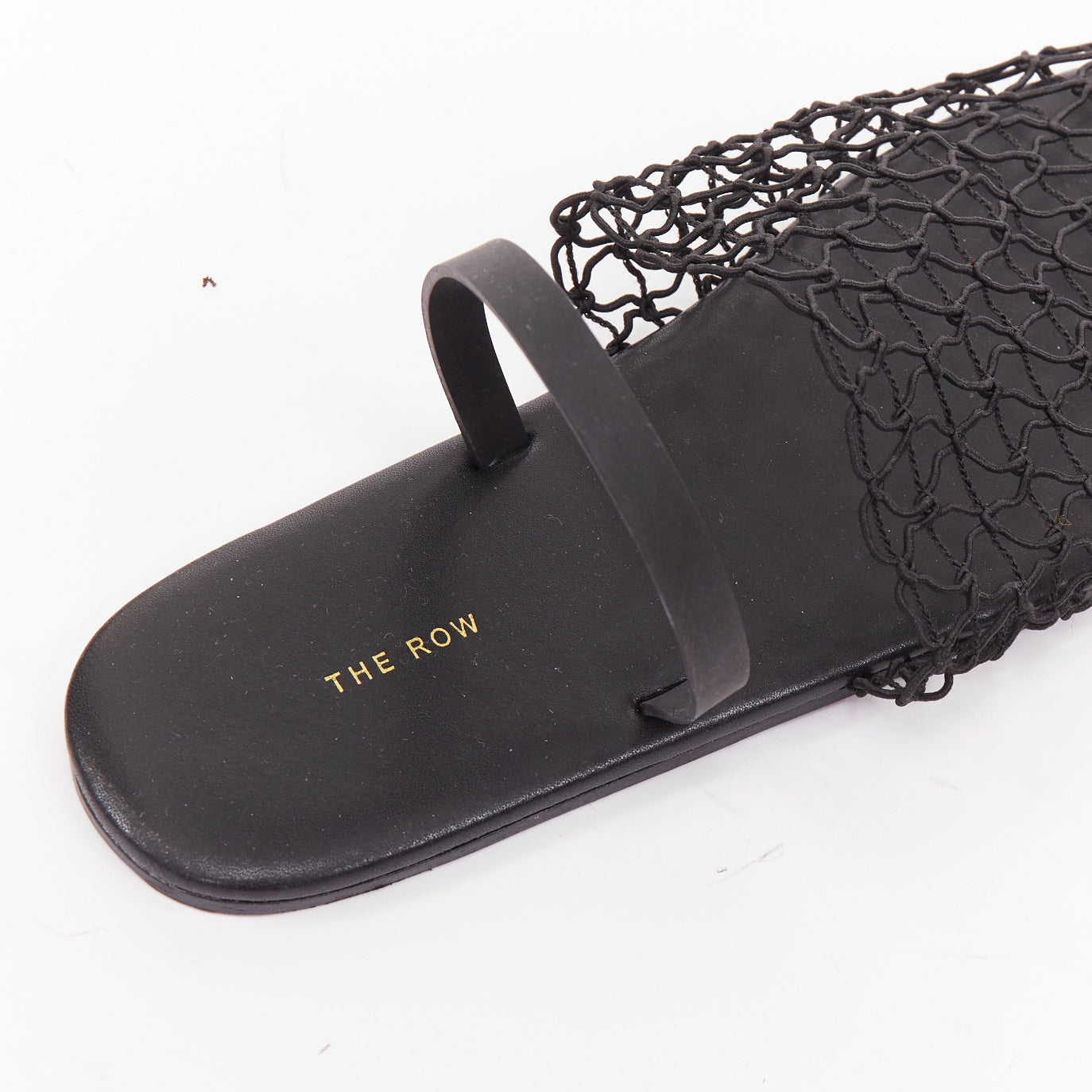Women's The Row Macrame Net fabric mesh slingback flat shoes