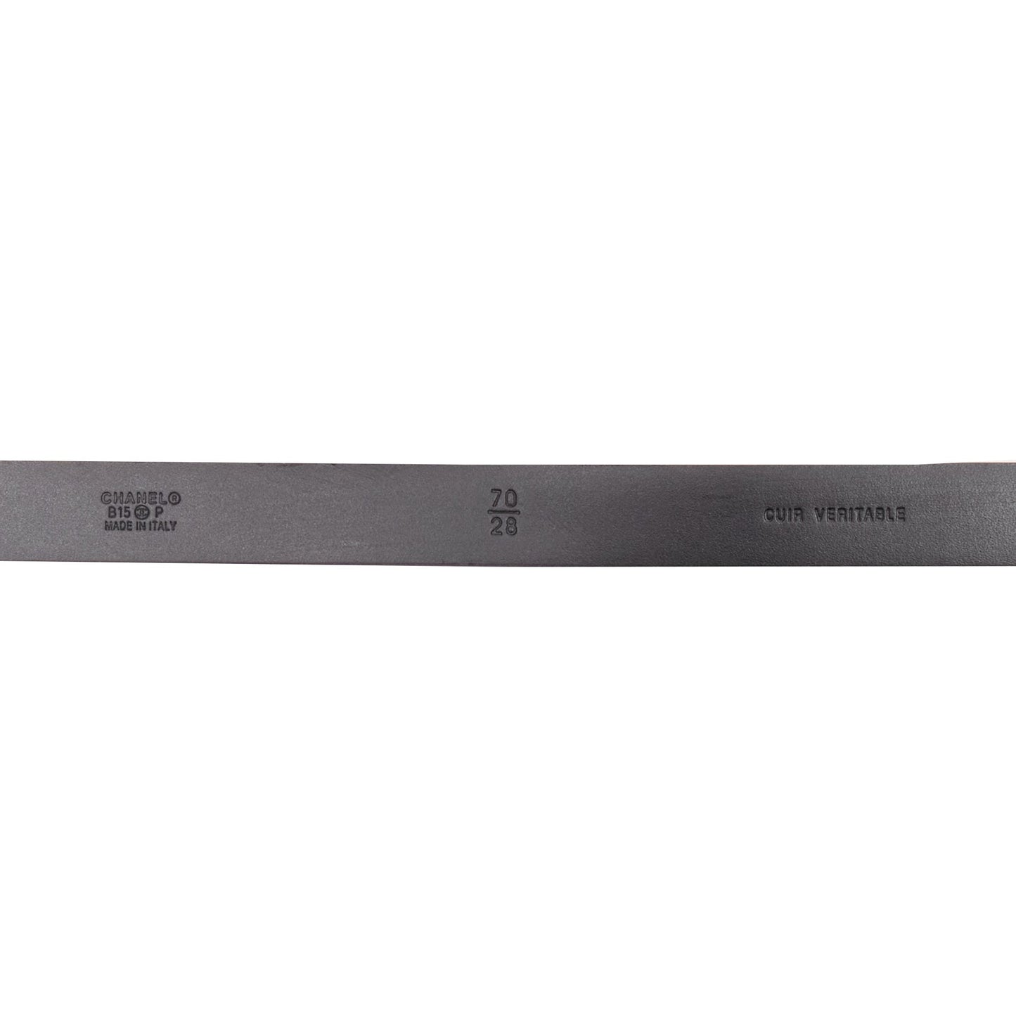 Chanel patent leather CC logo buckle skinny belt
