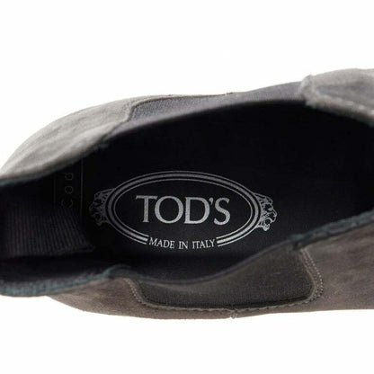 Women's Tod's No Code dark grey suede flat ankle bootie