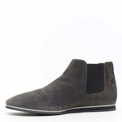Women's Tod's No Code dark grey suede flat ankle bootie