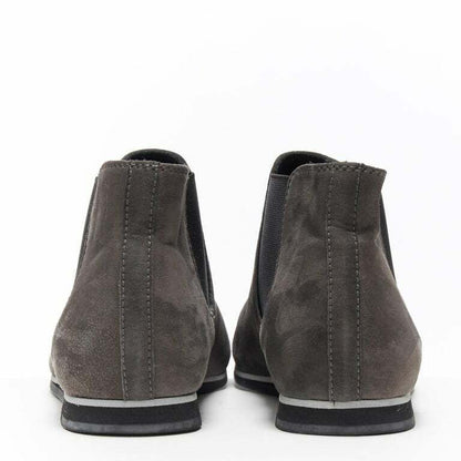 Women's Tod's No Code dark grey suede flat ankle bootie