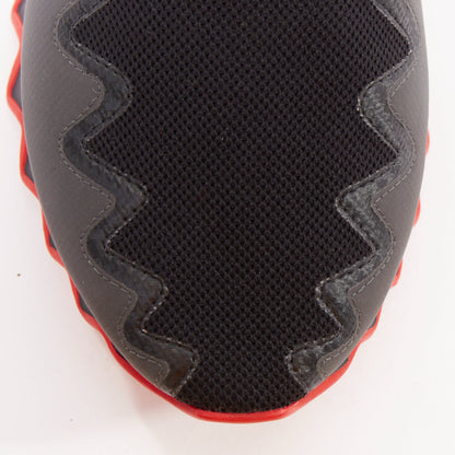 Men's Christian Louboutin black knit rubber sneakers