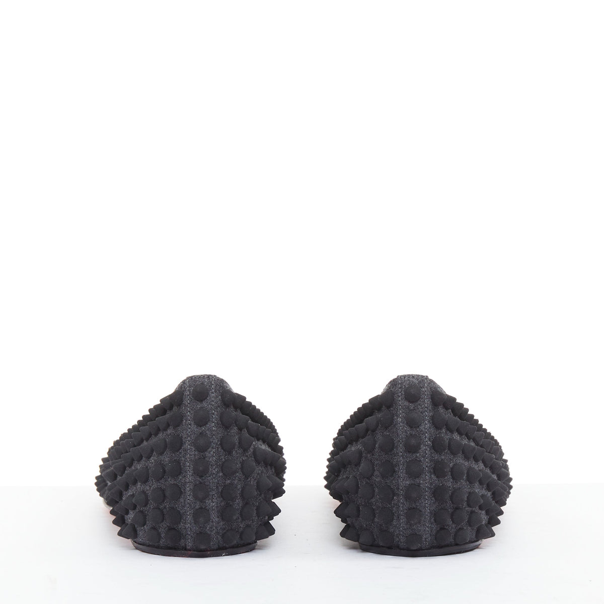 Women's Christian Louboutin Pigalle Spikes Flat flannel studded shoes