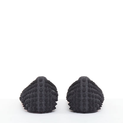 Women's Christian Louboutin Pigalle Spikes Flat flannel studded shoes