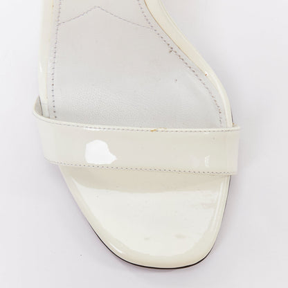 Women's Prada Flame Wedge white neon green patent Fire heel sandals