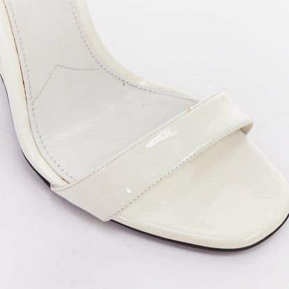 Women's Prada Flame Wedge white neon green patent Fire heel sandals