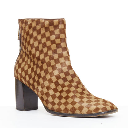 Women's Louis Vuitton Marc Jacobs Damier Sauvage calfhair ankle boots