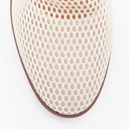Women's Christian Dior Empreinte Montaigne mesh leather heeled boots