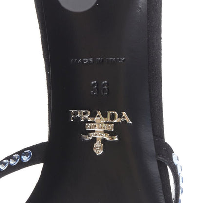 Women's Prada crystal rhinestone strappy open toe sandal