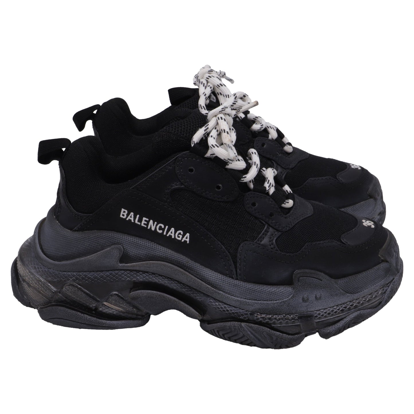 Women's  Balenciaga Triple S Sneakers in Black Polyester