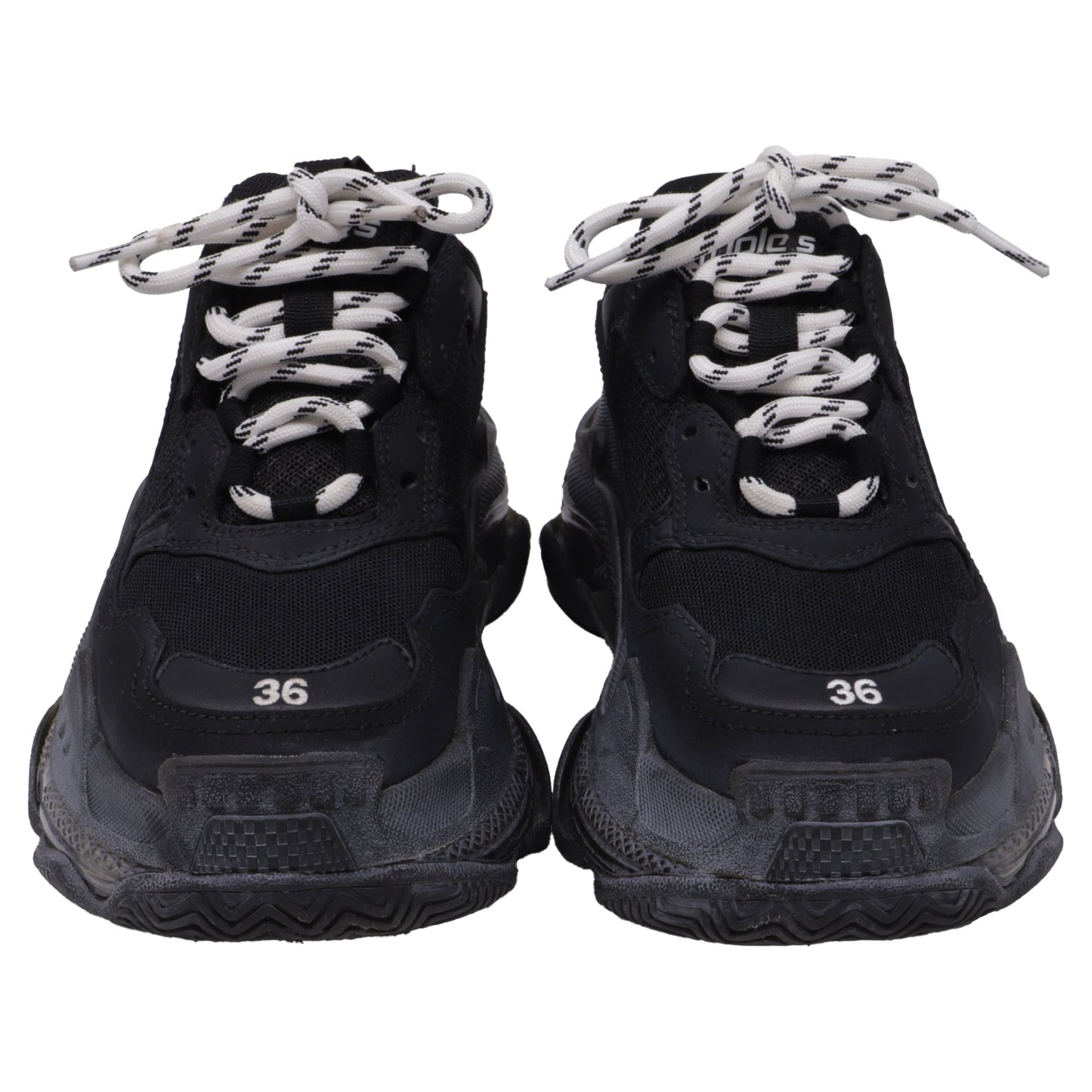 Women's  Balenciaga Triple S Sneakers in Black Polyester