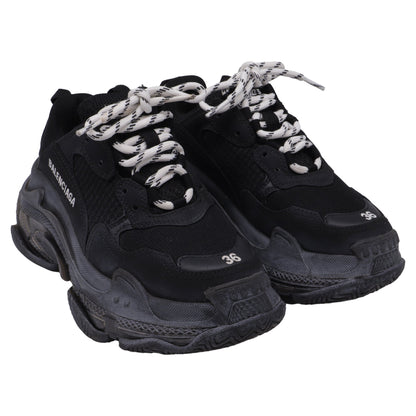 Women's  Balenciaga Triple S Sneakers in Black Polyester
