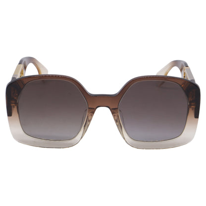 Fendi O'Lock Square-Framed Sunglasses in Brown Acetate