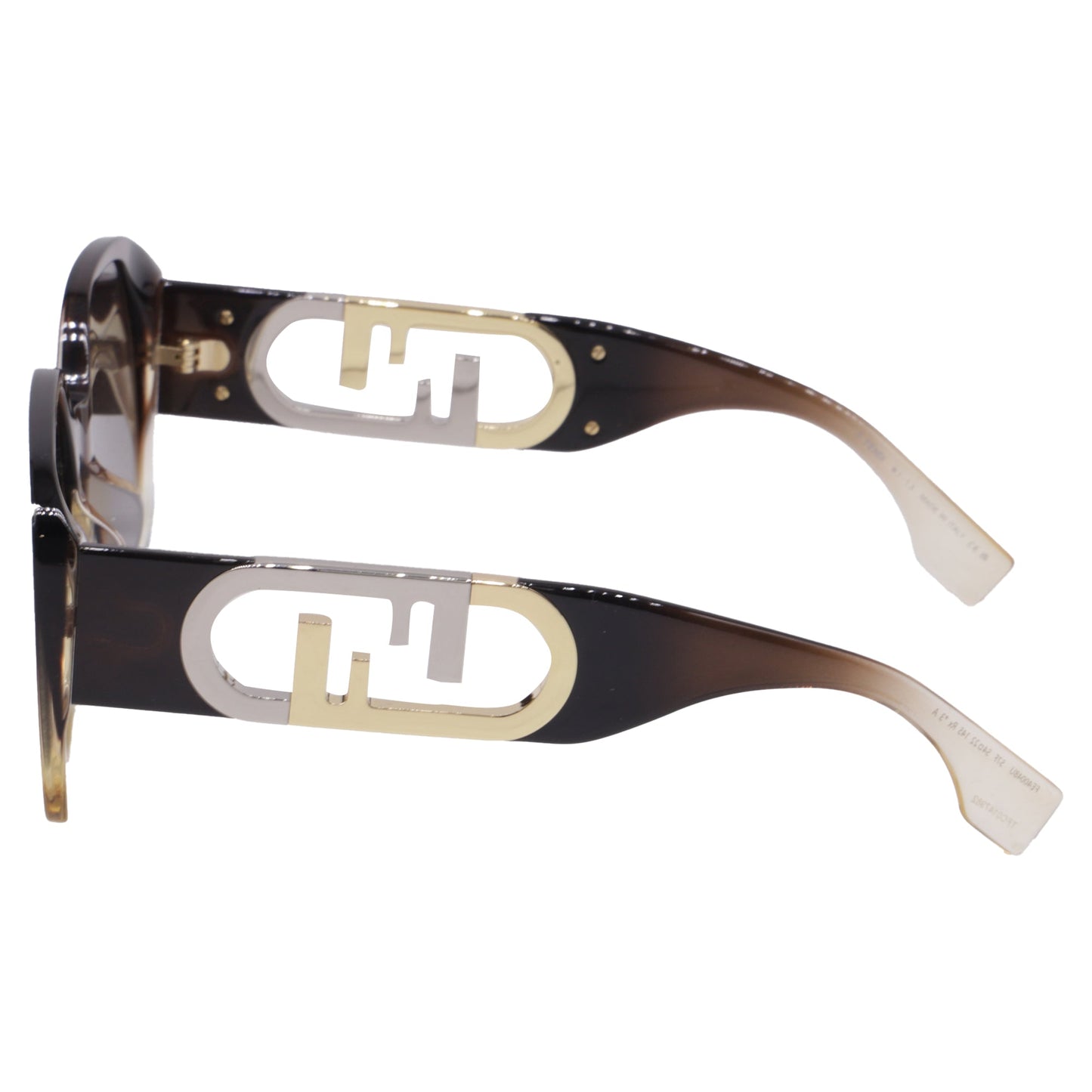 Fendi O'Lock Square-Framed Sunglasses in Brown Acetate